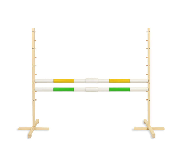 Keppihevosen este 160cm kahdella tangolla - Yellow and green