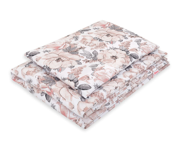 Pussilakanasetti Vauvalle - 135X100cm - Sepia Roses