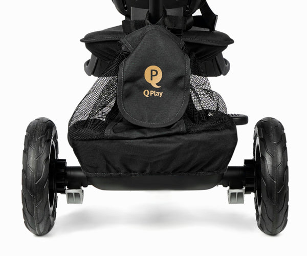 Qplay Rito Deluxe Musta Kolmipyörä - Vuodevaatteet.fi