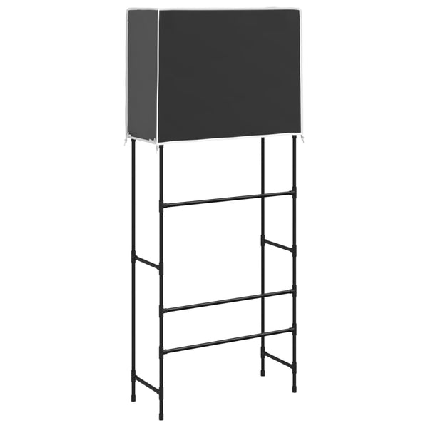 Säilytyshylly pesukoneen ylle 2 tasoa musta 71x29,5x170,5 cm