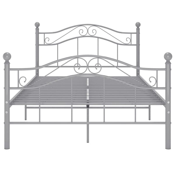 Sängynrunko harmaa metalli 120x200 cm