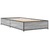 Sängynrunko harmaa Sonoma 75x190 cm tekninen puu ja metalli