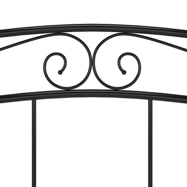 Sängynrunko musta metalli 140x200 cm