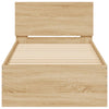 Sängynrunko päädyllä Sonoma-tammi 75x190 cm tekninen puu