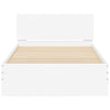 Sängynrunko päädyllä valkoinen 100x200 cm tekninen puu