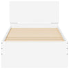 Sängynrunko päädyllä valkoinen 90x190 cm tekninen puu