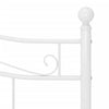 Sängynrunko valkoinen metalli 140x200 cm