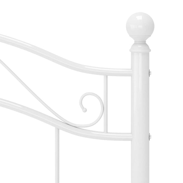 Sängynrunko valkoinen metalli 90x200 cm