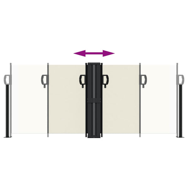 Sisäänvedettävä sivumarkiisi 100x1000 cm kerma