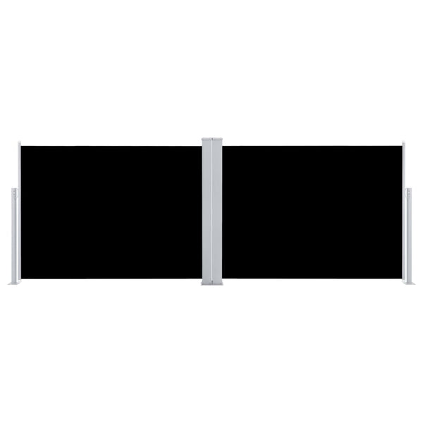 Sisäänvedettävä sivumarkiisi 100x1000 cm musta