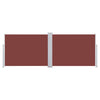 Sisäänvedettävä sivumarkiisi 100x1000 cm ruskea