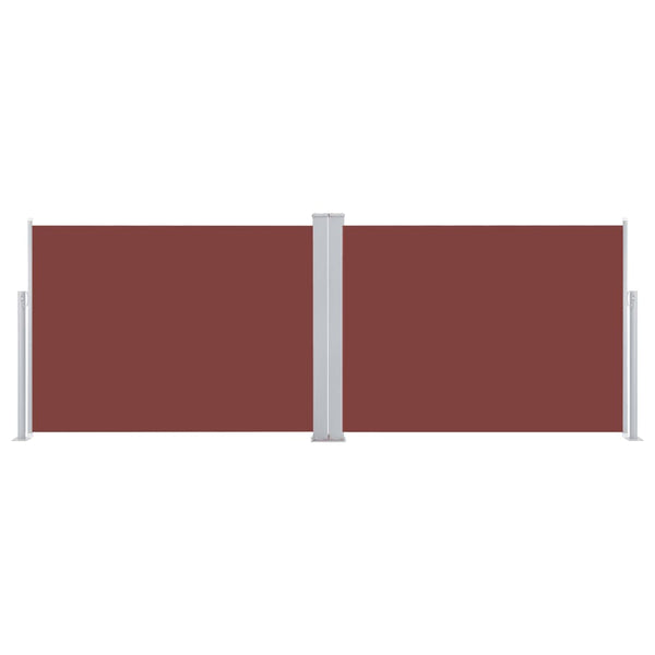 Sisäänvedettävä sivumarkiisi 100x1000 cm ruskea