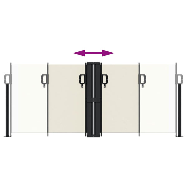 Sisäänvedettävä sivumarkiisi 100x600 cm kerma