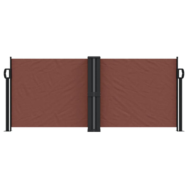 Sisäänvedettävä sivumarkiisi 100x600 cm ruskea