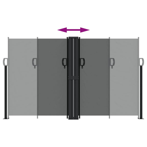 Sisäänvedettävä sivumarkiisi 140x1000 cm antrasiitti