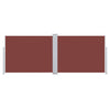 Sisäänvedettävä sivumarkiisi 140x1000 cm ruskea