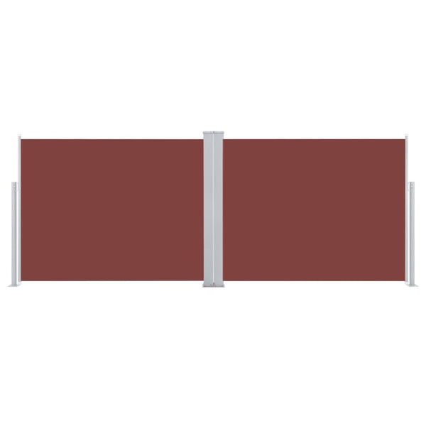 Sisäänvedettävä sivumarkiisi 140x1000 cm ruskea