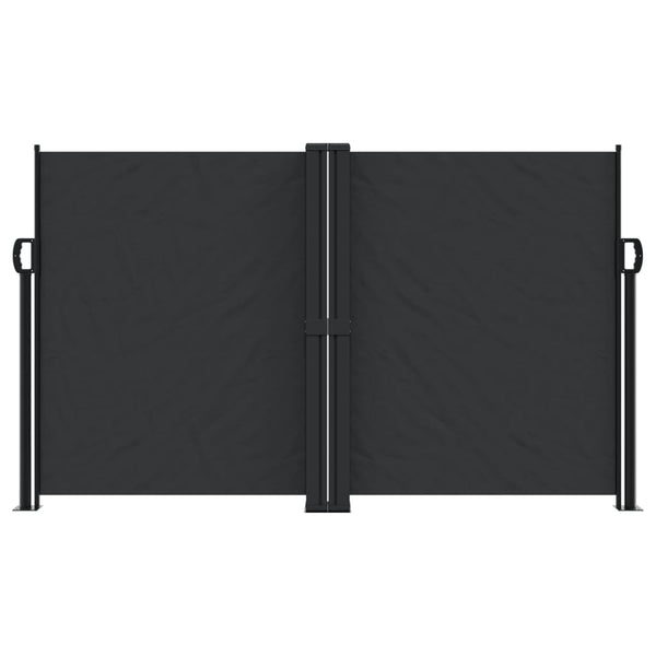 Sisäänvedettävä sivumarkiisi 140x600 cm musta