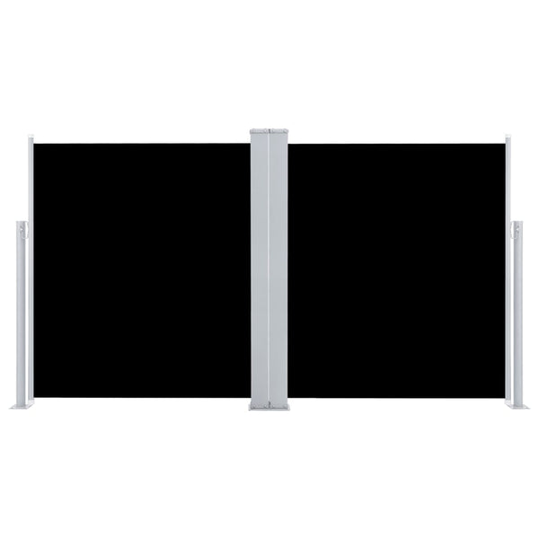 Sisäänvedettävä sivumarkiisi 140x600 cm musta