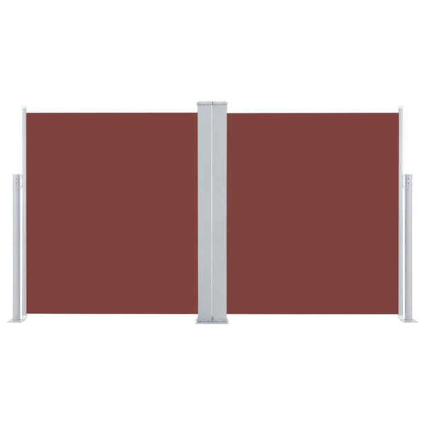 Sisäänvedettävä sivumarkiisi 140x600 cm ruskea