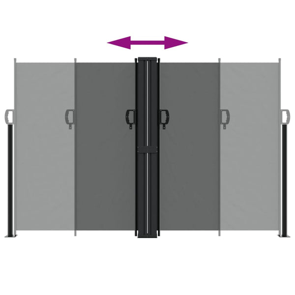 Sisäänvedettävä sivumarkiisi 160x600 cm antrasiitti
