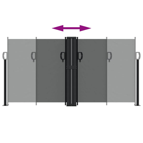 Sisäänvedettävä sivumarkiisi antrasiitti 120x1200 cm