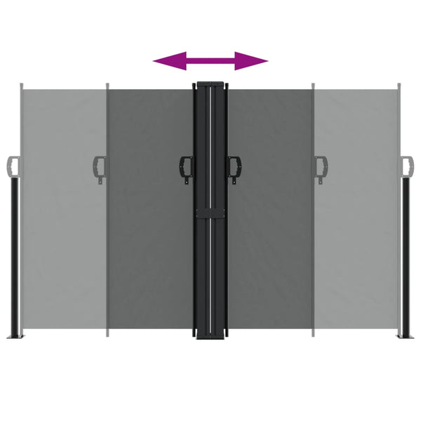 Sisäänvedettävä sivumarkiisi antrasiitti 160x1200 cm