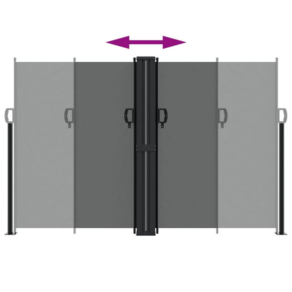 Sisäänvedettävä sivumarkiisi antrasiitti 160x1200 cm