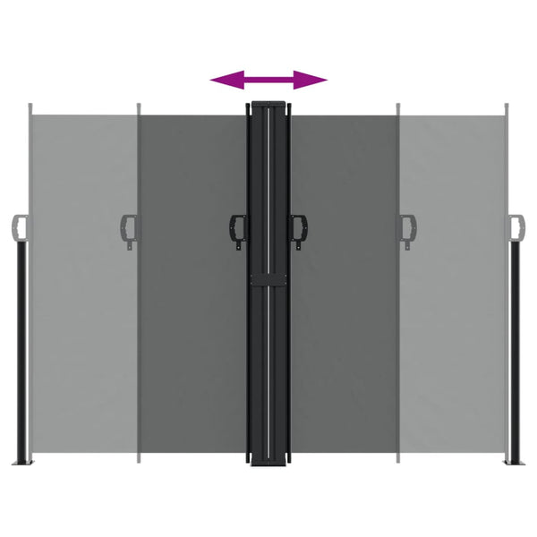 Sisäänvedettävä sivumarkiisi antrasiitti 180x1000 cm