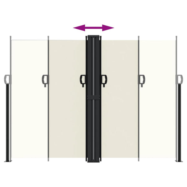 Sisäänvedettävä sivumarkiisi kerma 180x1000 cm