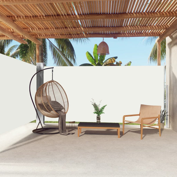 Sisäänvedettävä sivumarkiisi kerma 180x600 cm