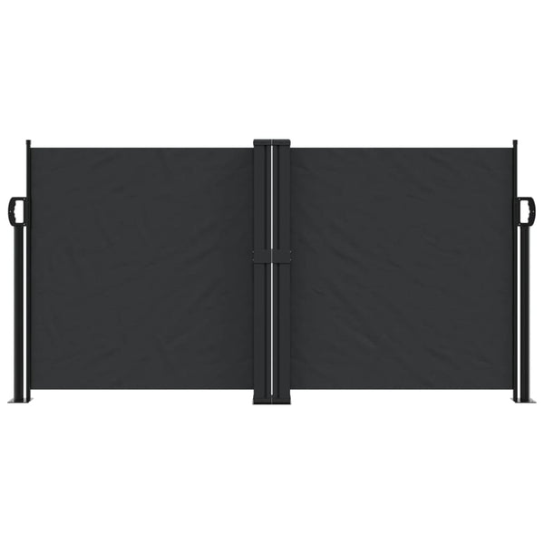 Sisäänvedettävä sivumarkiisi musta 120x1200 cm