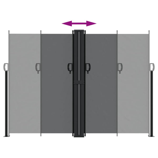 Sisäänvedettävä sivumarkiisi musta 180x1000 cm