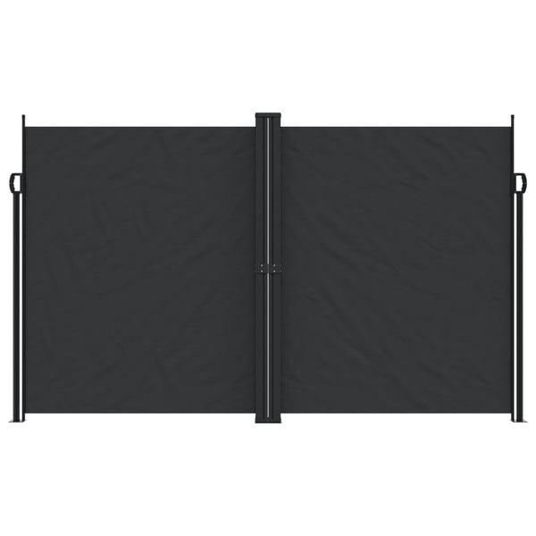 Sisäänvedettävä sivumarkiisi musta 200x600 cm