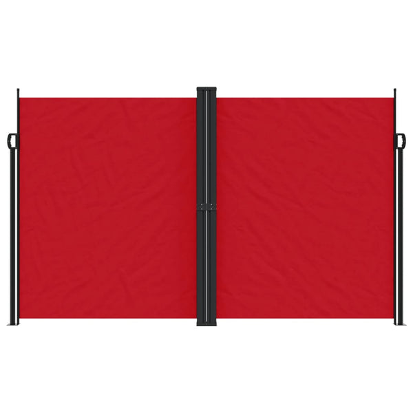 Sisäänvedettävä sivumarkiisi punainen 200x1000 cm