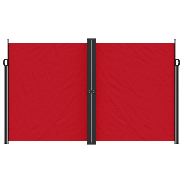 Sisäänvedettävä sivumarkiisi punainen 200x600 cm