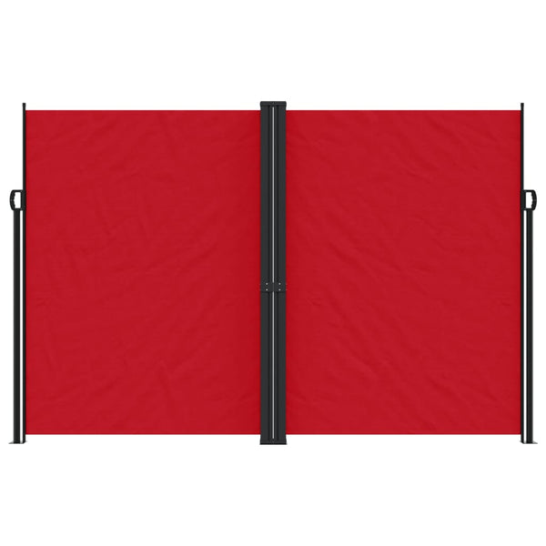 Sisäänvedettävä sivumarkiisi punainen 220x1000 cm