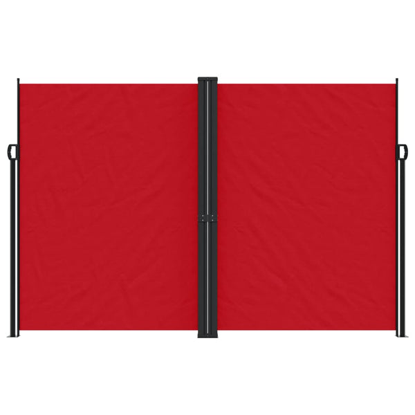 Sisäänvedettävä sivumarkiisi punainen 220x600 cm
