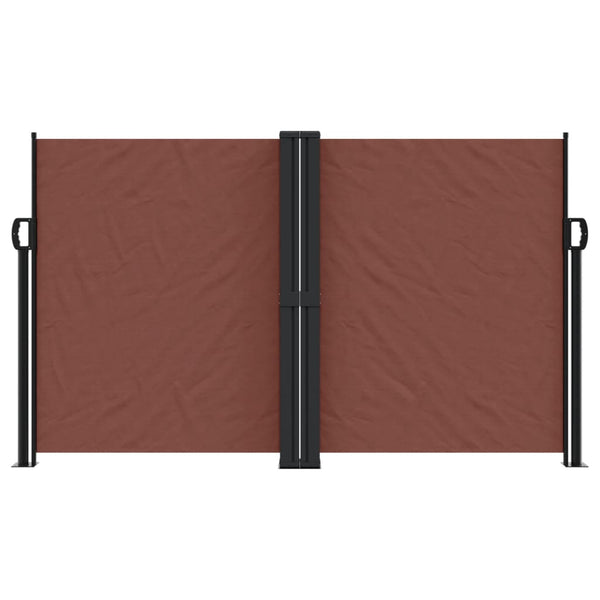 Sisäänvedettävä sivumarkiisi ruskea 140x1200 cm