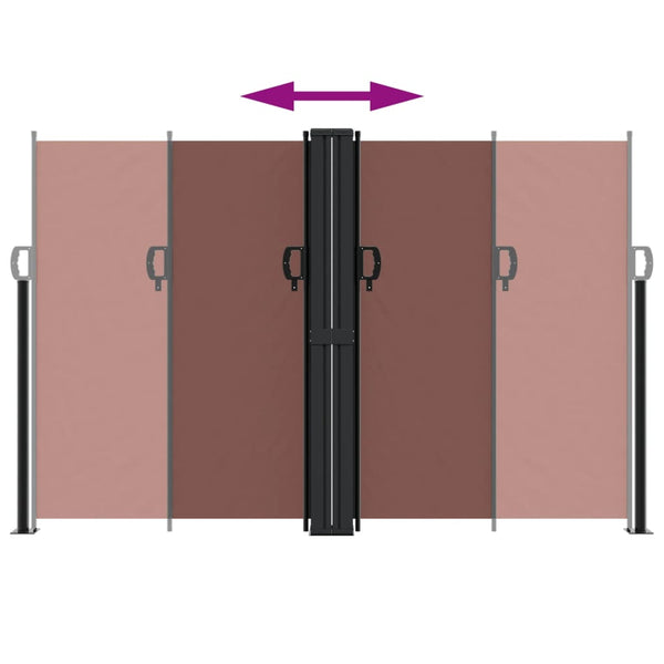 Sisäänvedettävä sivumarkiisi ruskea 160x1200 cm