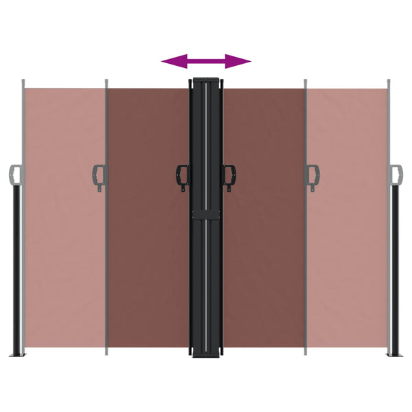 Sisäänvedettävä sivumarkiisi ruskea 180x1000 cm