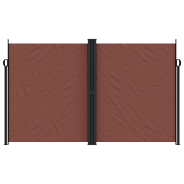 Sisäänvedettävä sivumarkiisi ruskea 200x1000 cm