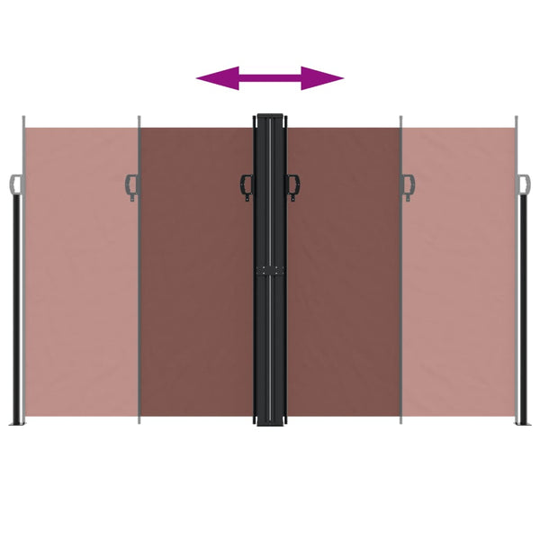 Sisäänvedettävä sivumarkiisi ruskea 200x600 cm