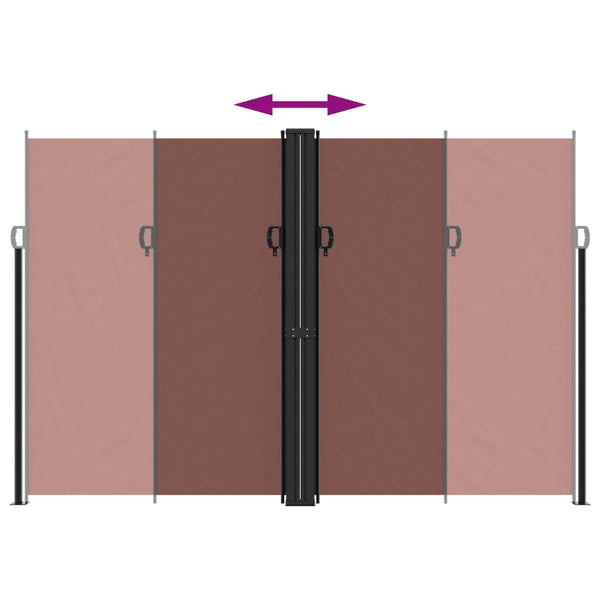 Sisäänvedettävä sivumarkiisi ruskea 220x600 cm