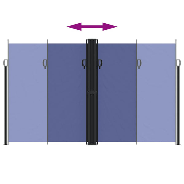Sisäänvedettävä sivumarkiisi sininen 200x600 cm