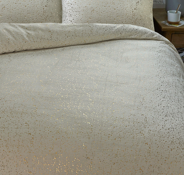 Pussilakanasetti Glamour Flanel Sprankle Foil Kerma