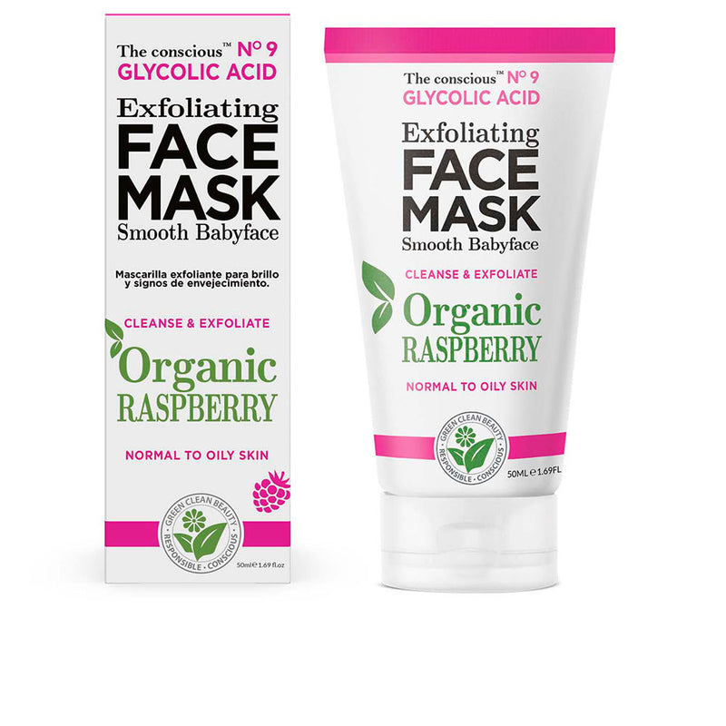 The Conscious Glycolic acid kuoriva kasvonaamio luomuvadelma 50 ml | Vuodevaatteet.fi