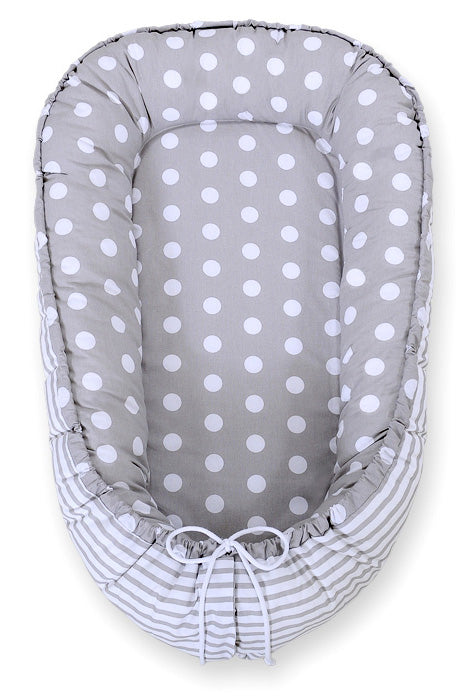 Unipesä - Dots On Grey/ Grey Strips