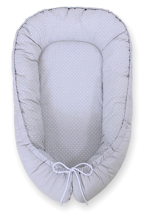 Unipesä - White Polka Dots On Grey/Grey