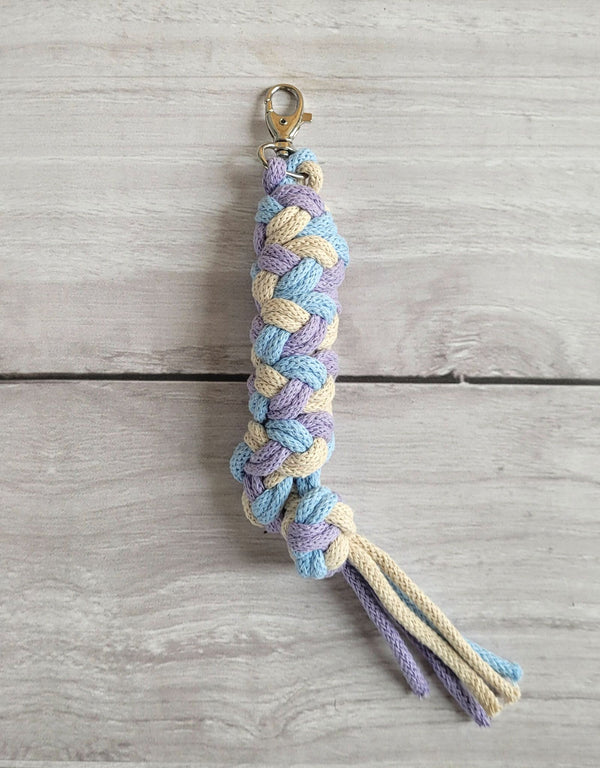 Keppihevosen riimunaru - twine cord - purple/blue/light beige